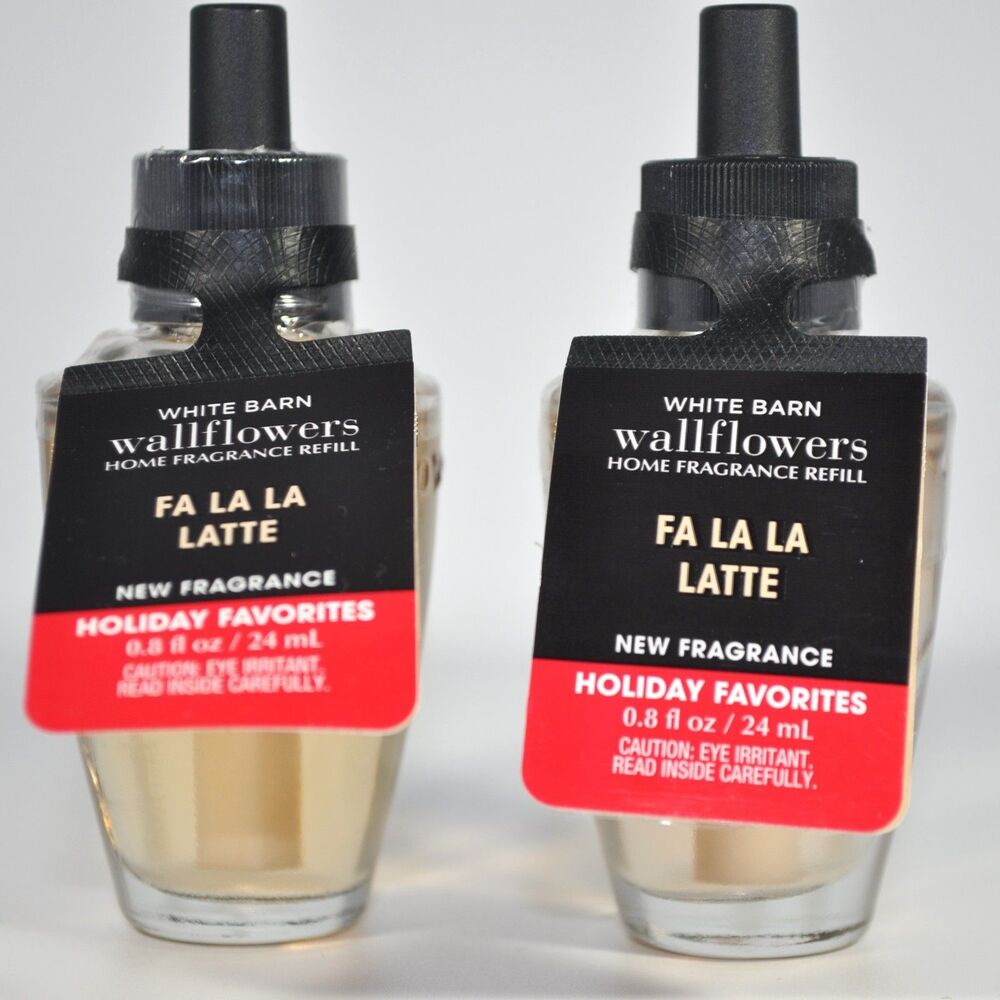 Bath and Body Works FA LA LA LATTE Wallflower Home Fragrance Refill X2